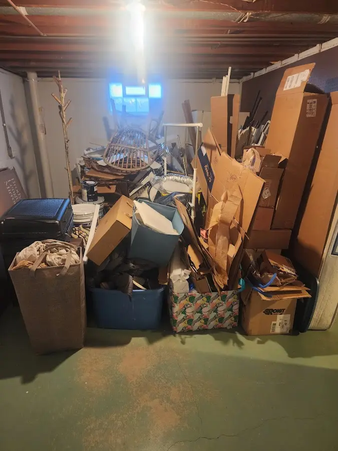 Roll-off dumpster container at job site for Concrete Dumpster Rental in Mine Hill